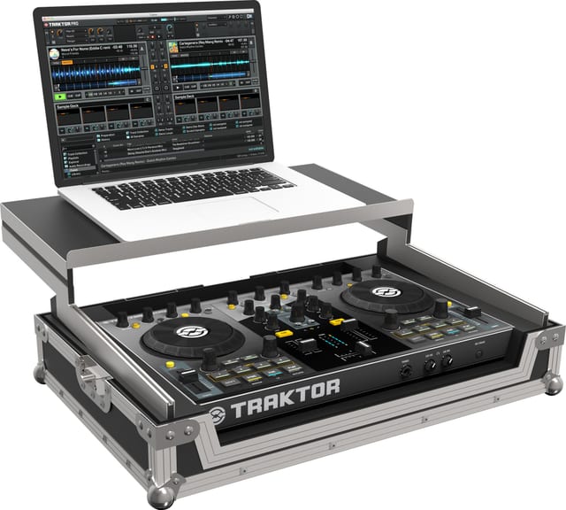 PEP FC-S2 fekete-ezüst flightcase Native Instruments Traktor Kontrol S2-hez
