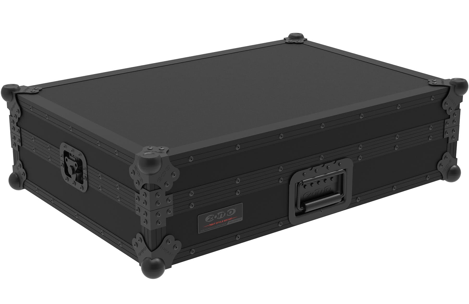 Zomo NSE flightcase pillangózára és gömbsarka közelről