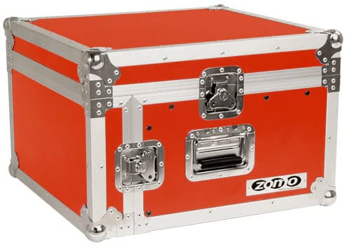 Piros Zomo Flightcase Rack 104 19 hüvelykes rack-case elölnézetből