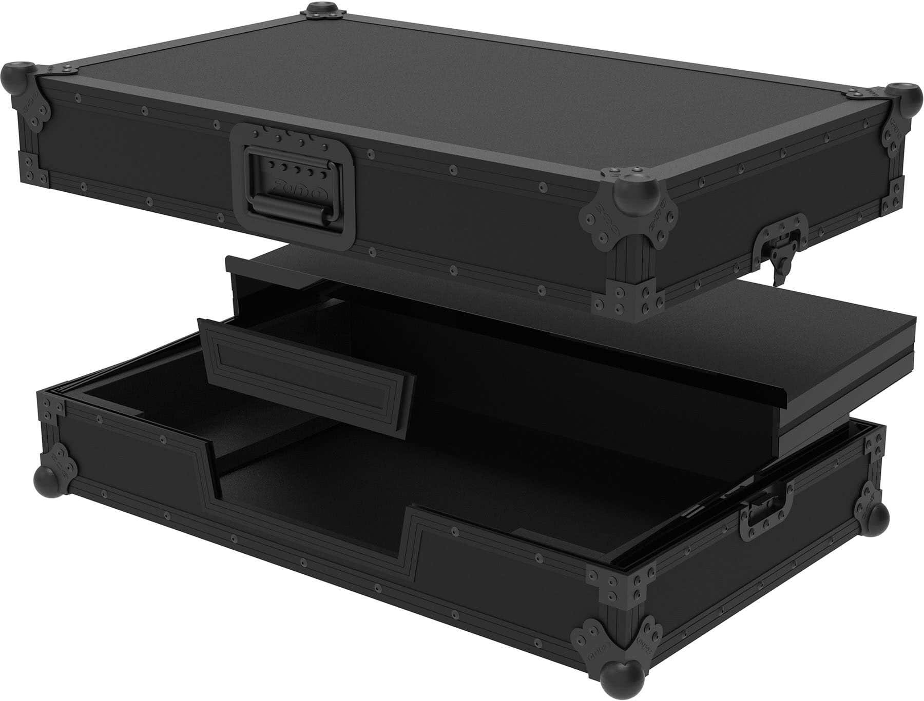 Zomo P-DDJ-FLX10 Plus NSE Flightcase nyitott fedéllel, belső párnázással