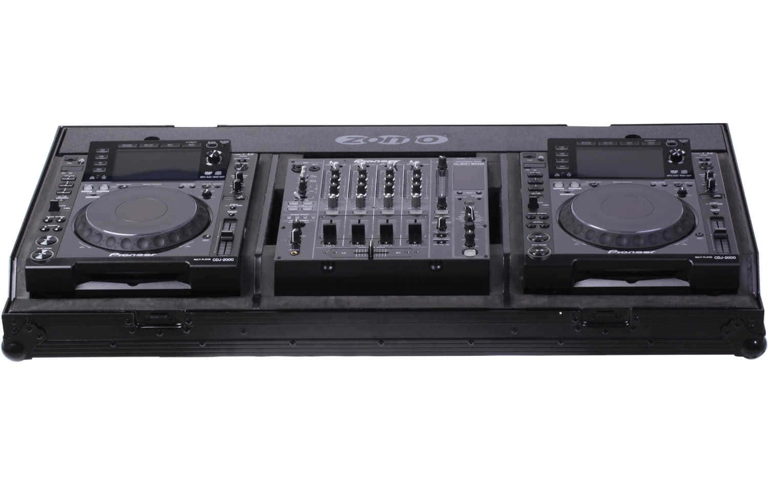 Zomo Set 2000 NSE fekete flightcase zárt állapotban, elölnézet
