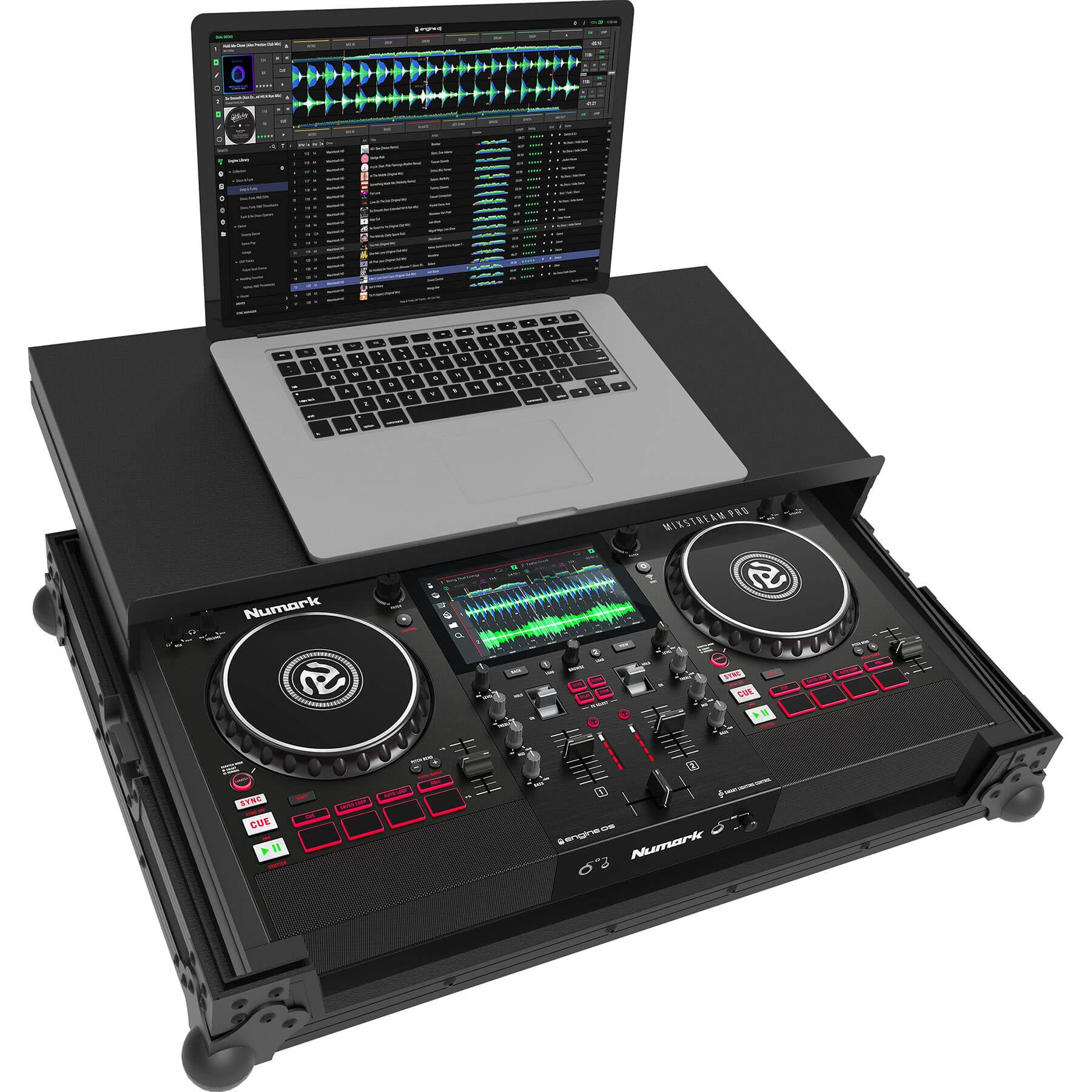Zomo Flightcase Mixstream Pro Plus NSE fekete flightcase Numark Mixstream kontrollerhez