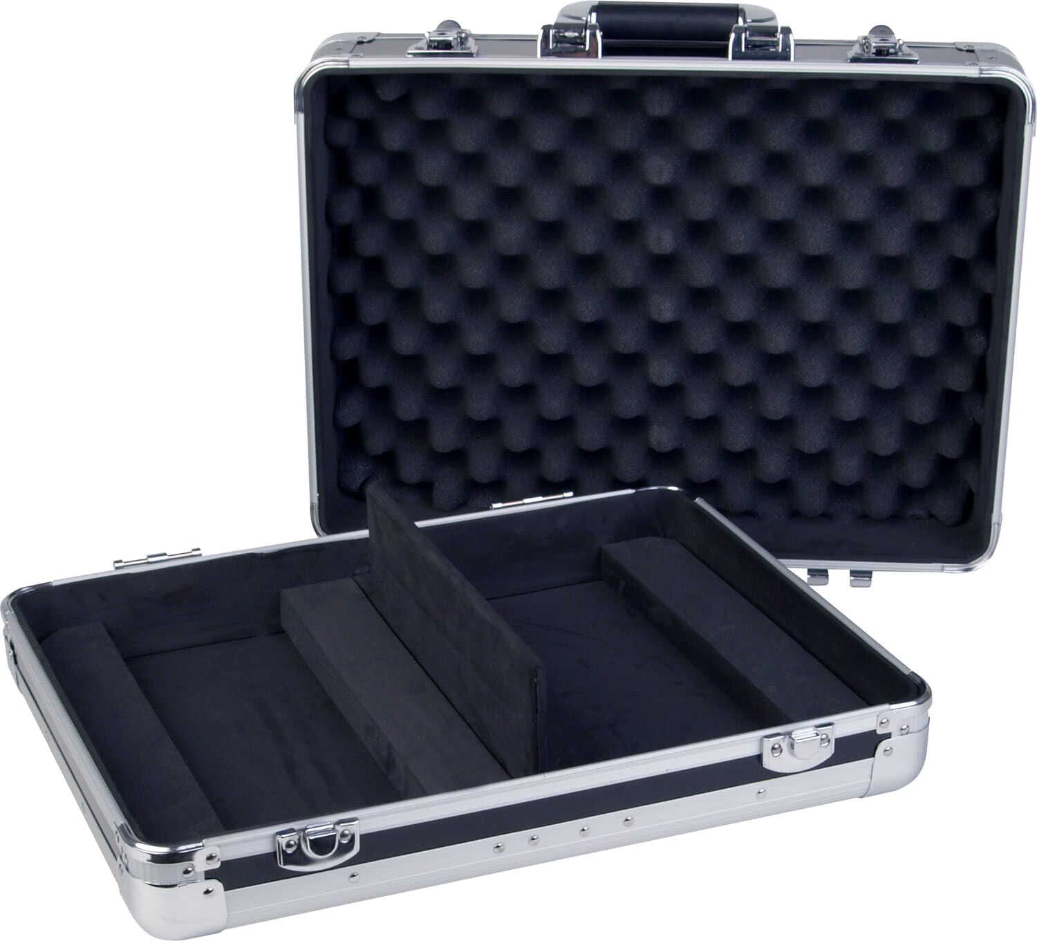 Zomo CDJ-2 XT flightcase fekete színben, ferde nézet