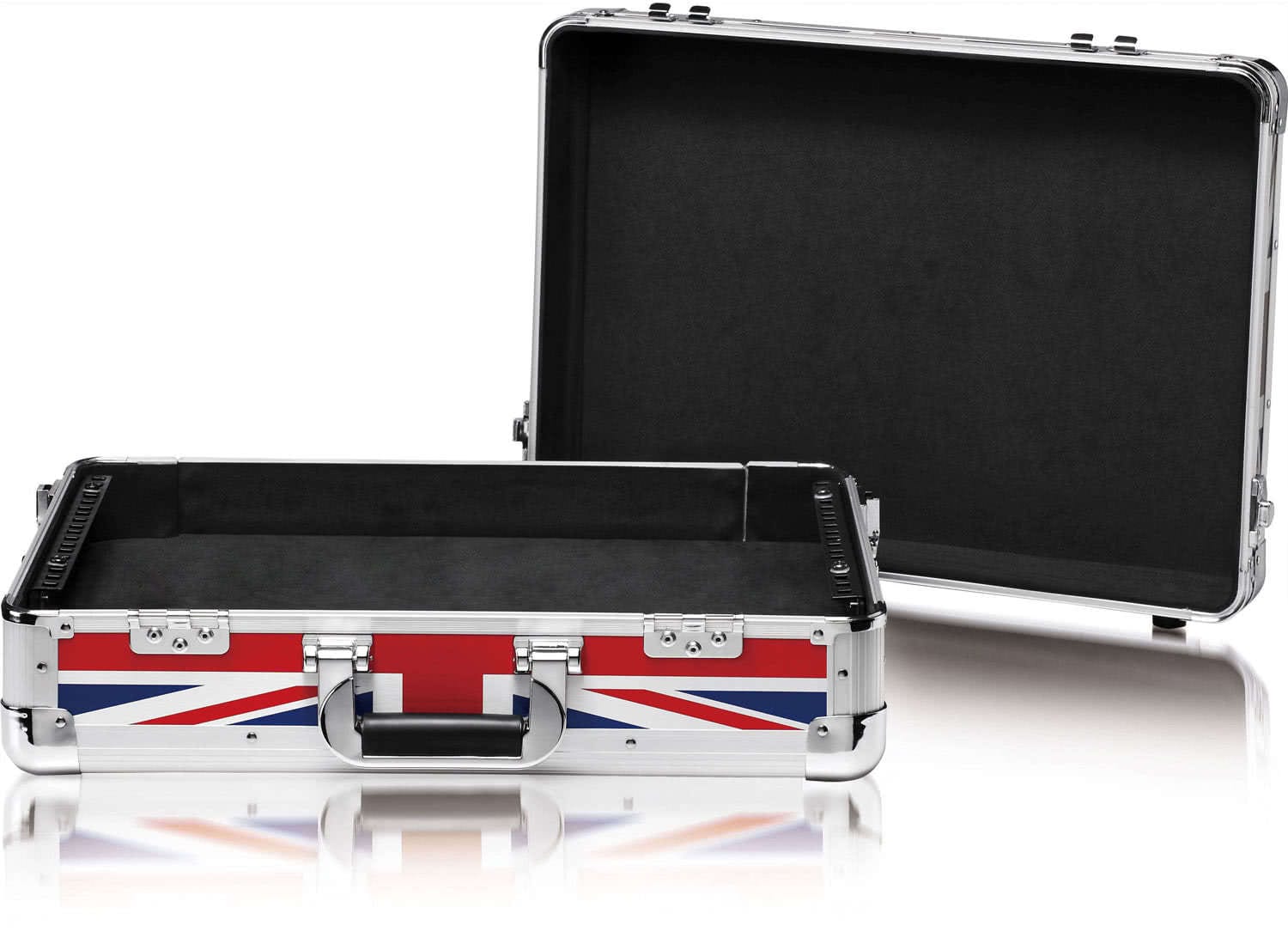 Zomo MFC-6000 kontroller Flightcase UK-Flag mintával, oldalnézet