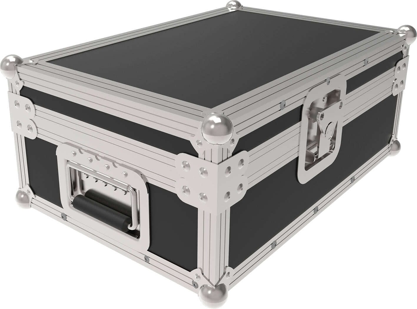 PEP FC-XDJ 700 flightcase nyitott fedéllel, belső párnázás és kábeltartó tér