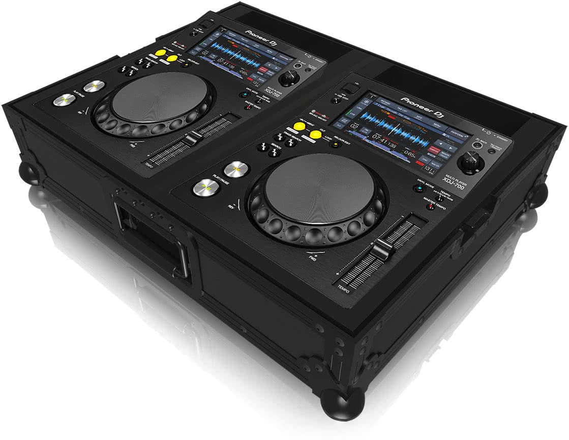 Zomo XDJ-700 NSE fekete Flightcase, ferde elölnézet