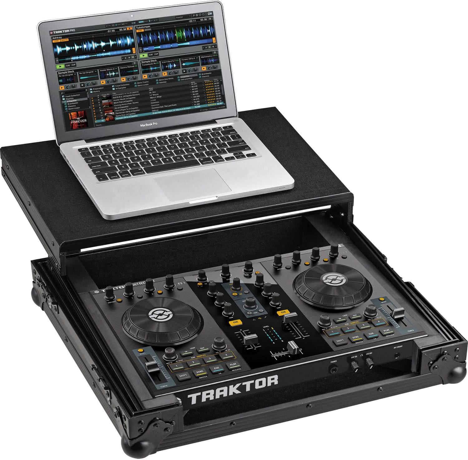 Zomo Flightcase S2 Plus NSE zárt állapotban, elölnézet