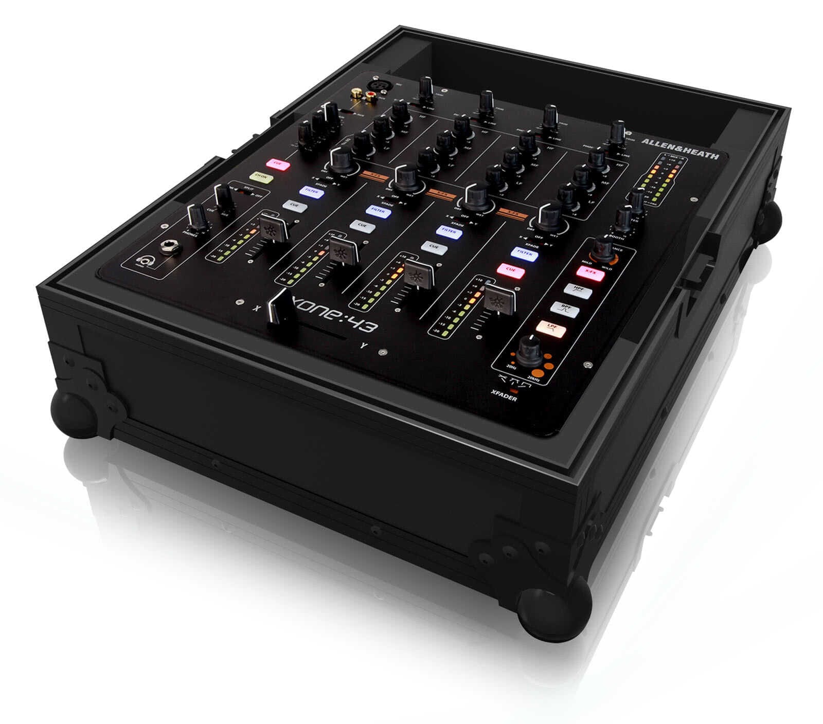 Zomo Xone43 NSE fekete Flightcase alumínium élekkel és pillangózárakkal