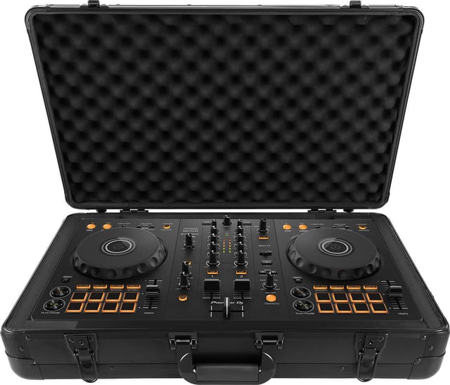 Zomo MFC-FLX4 fekete Flightcase Pioneer DJ DDJ-FLX4 kontrollerhez, fém sarokvédőkkel és fogantyúval