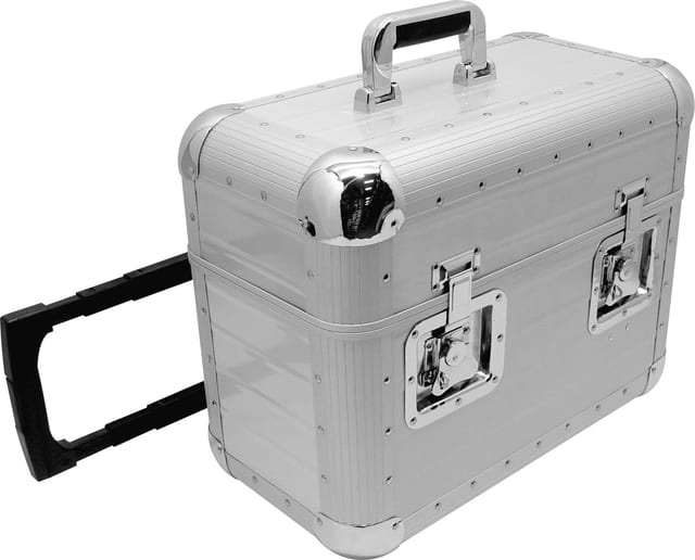 Zomo Recordcase TP-70 XT ezüst bakelit flightcase elölnézetből