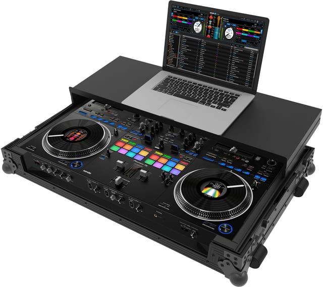 Zomo P-DDJ-REV7 Plus NSE fekete flightcase zárt állapotban, elölnézet
