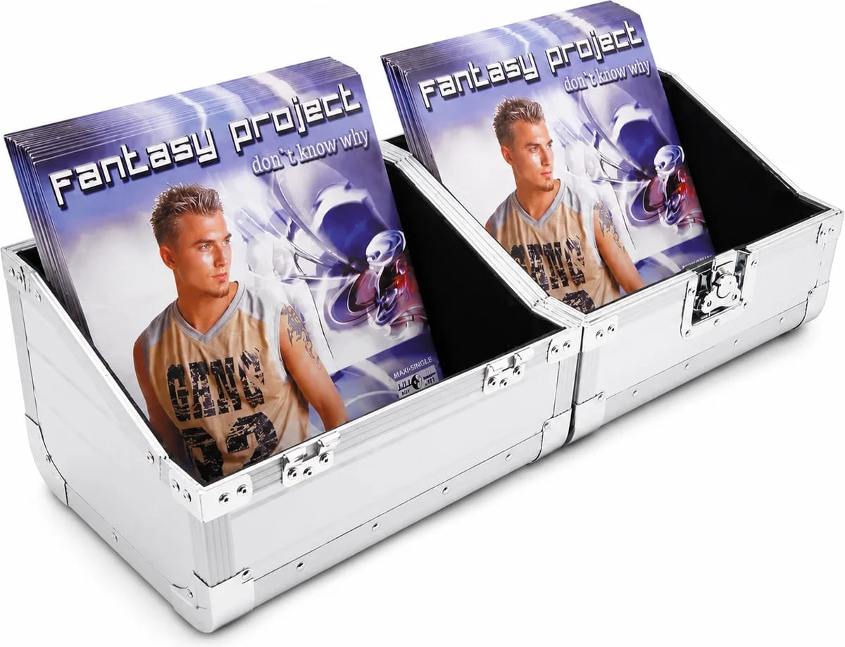Zomo Recordcase OB-80 XT fekete flightcase oldalnézetből