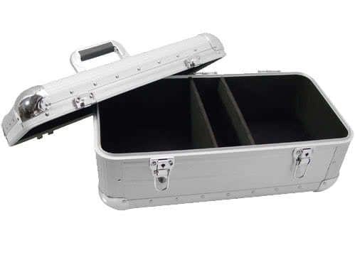 Zomo Recordcase RS-250 XT ezüst flightcase oldalnézetből
