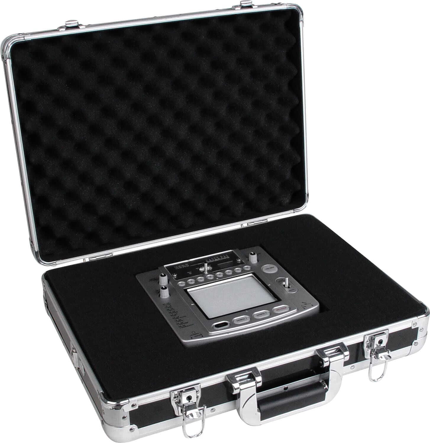 Zomo UNI-1 XT flightcase fekete színben, ferde nézet