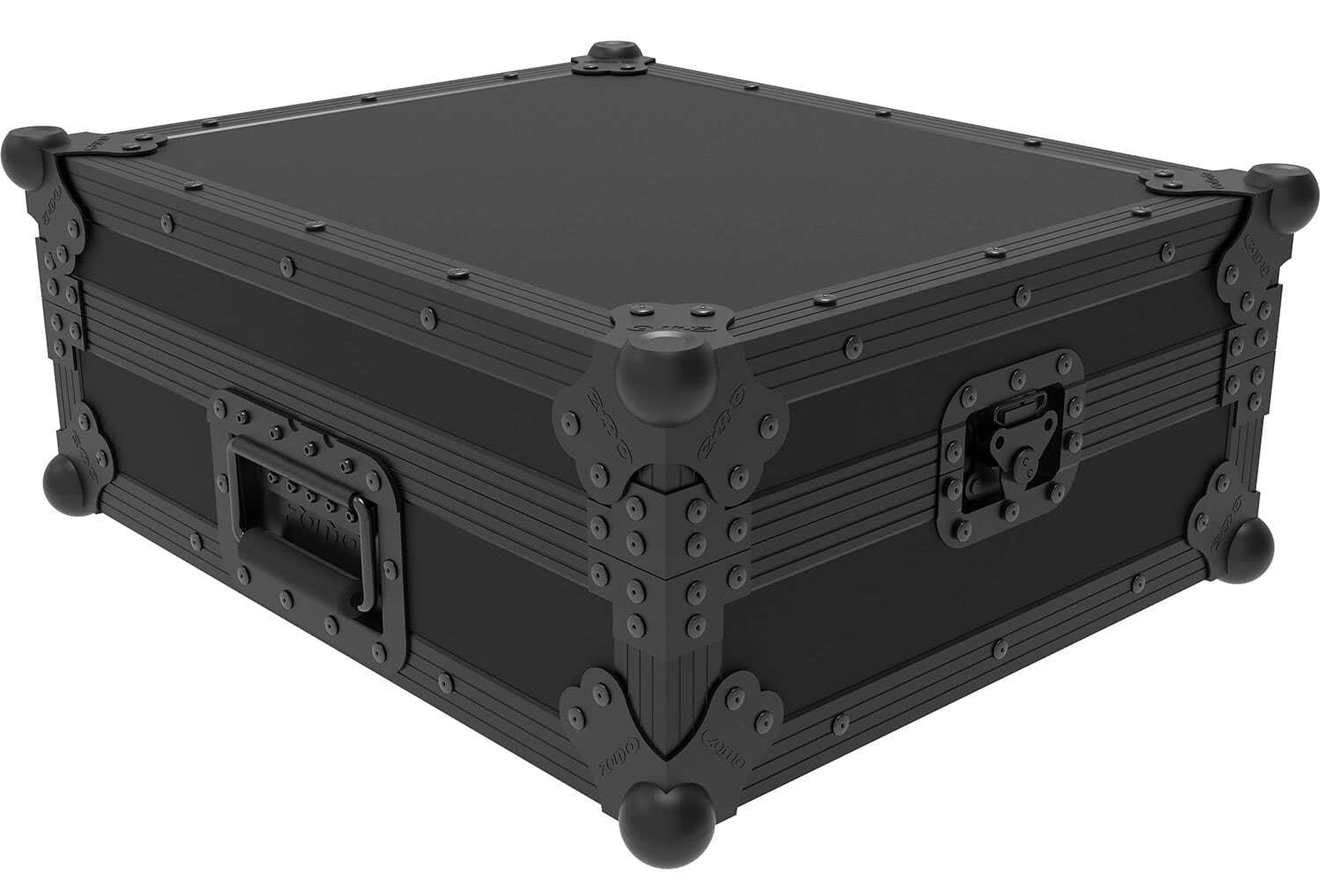 Zomo T-PLX-CRSS12 NSE flightcase kinyitva, belső párnázás látható
