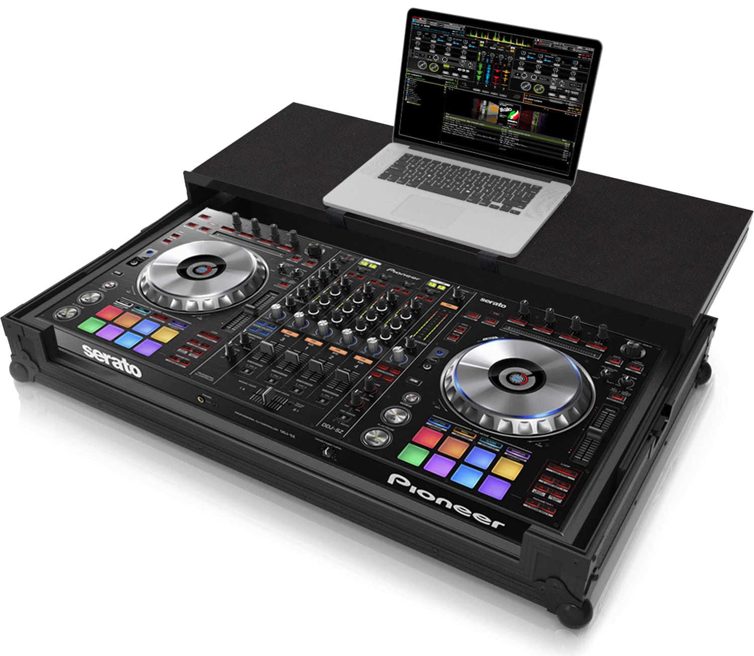 Zomo P-DDJ-SZ Plus NSE flightcase zárt állapotban, elölnézet