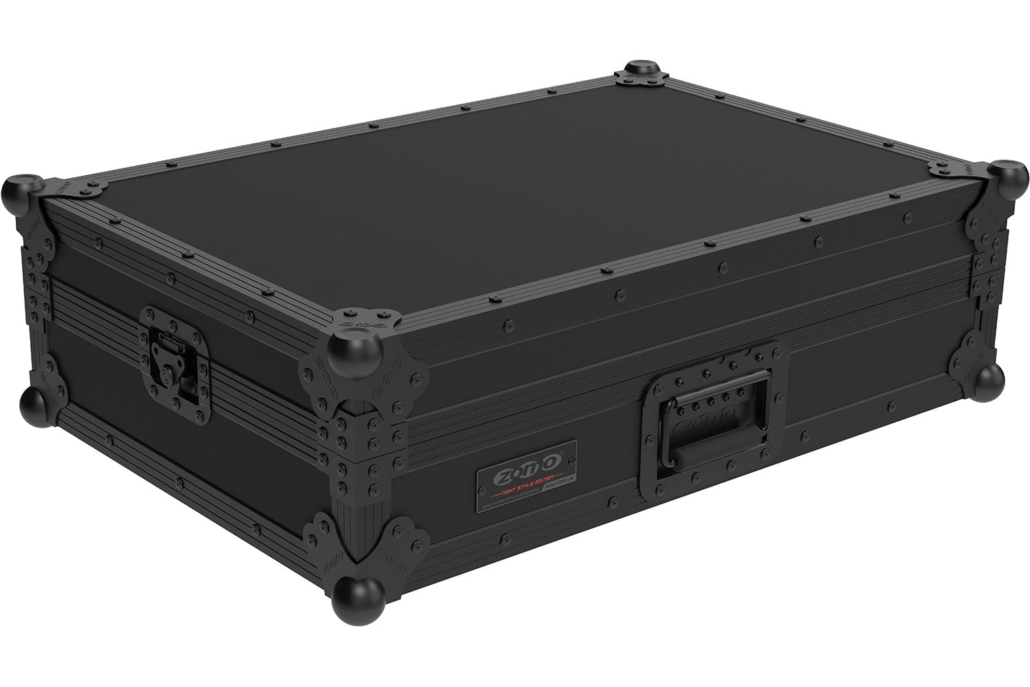 Zomo Flightcase Rane Performer NSE oldalnézet, pillangózárak és sarkok