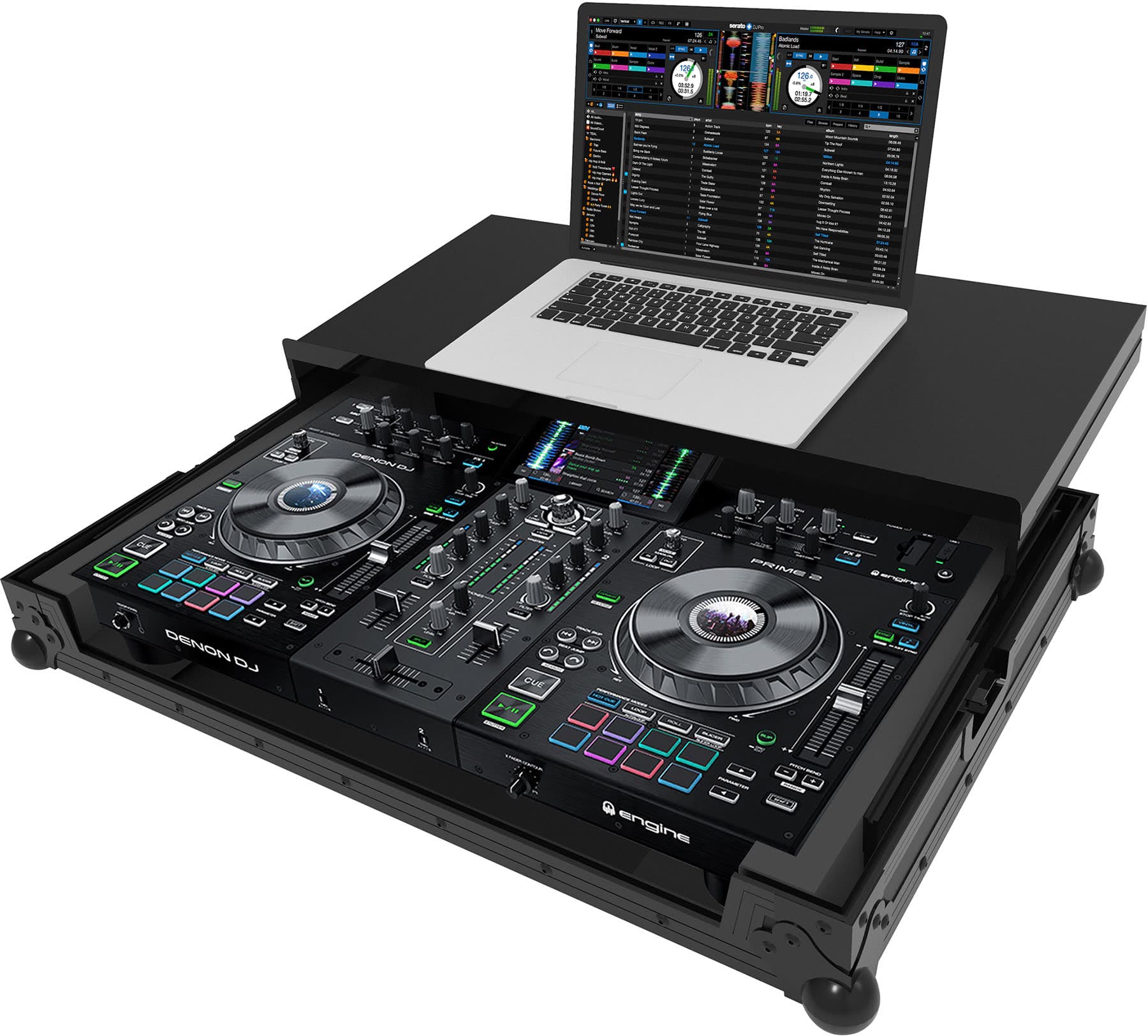Zomo D-Prime-2 Plus NSE fekete flightcase Denon DJ Prime 2-höz