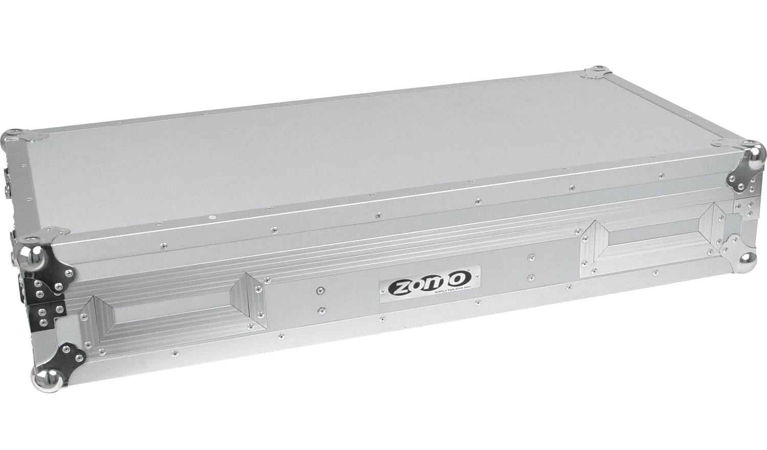 Zomo Flightcase DN-3500/12 ezüst színben, elölnézet