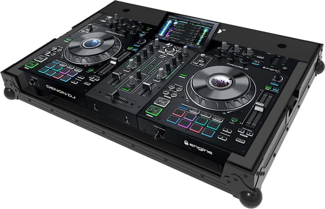 Fekete Zomo D-Prime-2 NSE Flightcase Denon DJ Prime 2 kontrollerhez, elölnézet
