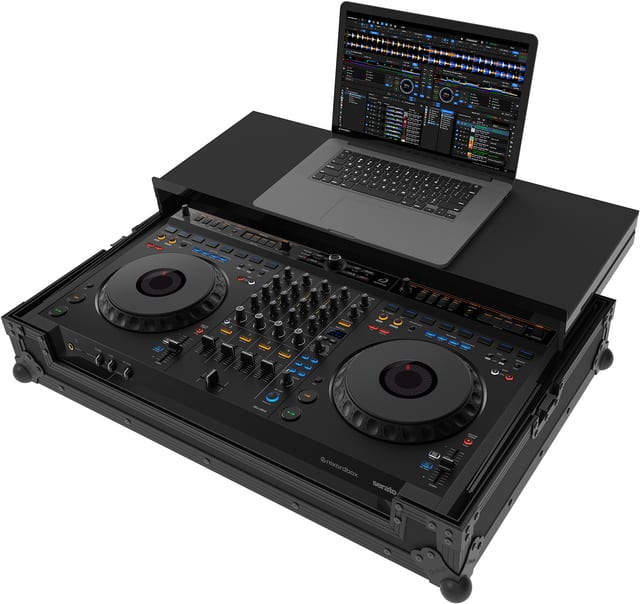 Zomo Flightcase A-DDJ-GRV6 Plus NSE, fekete kivitel, zárt állapotban