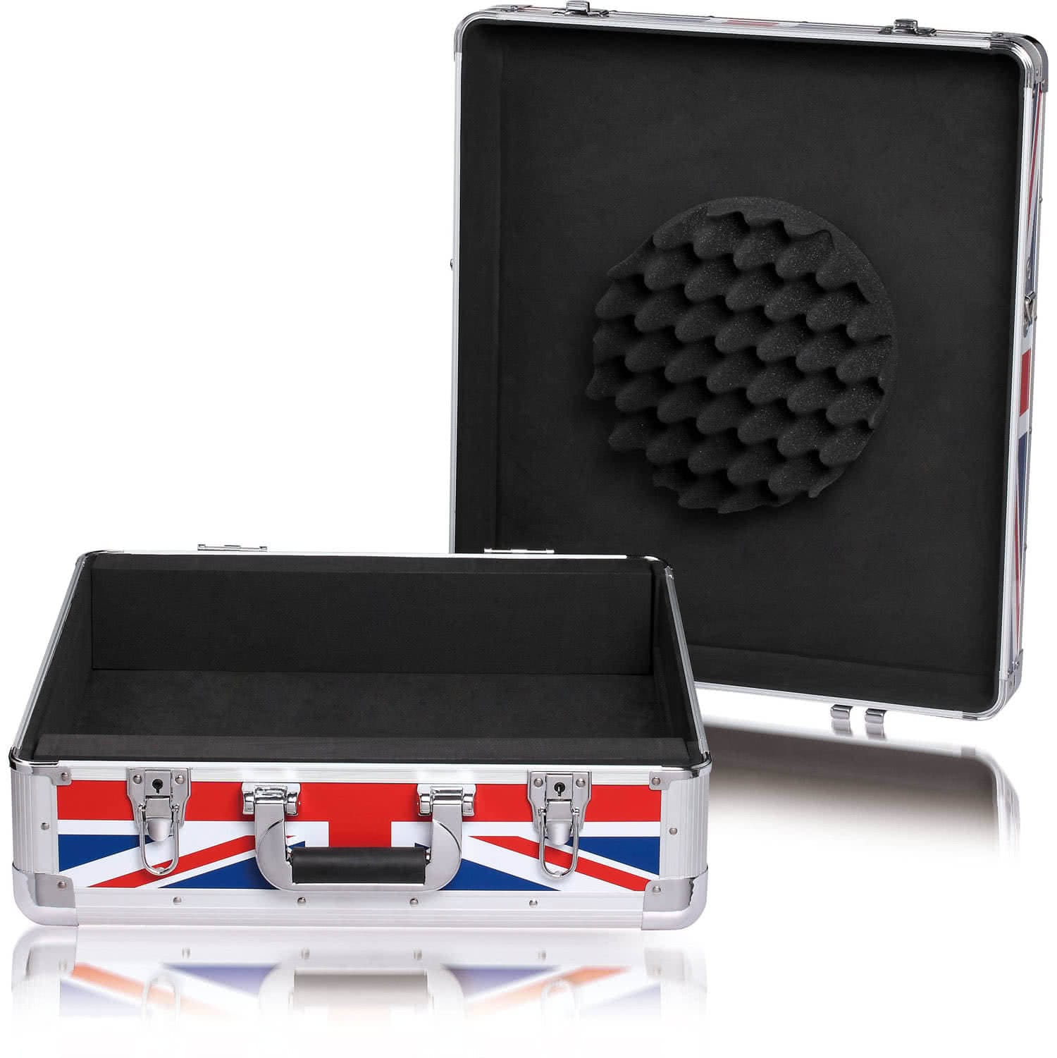 Zomo DJM-2000 Flightcase UK-Flag mintával, oldalnézet
