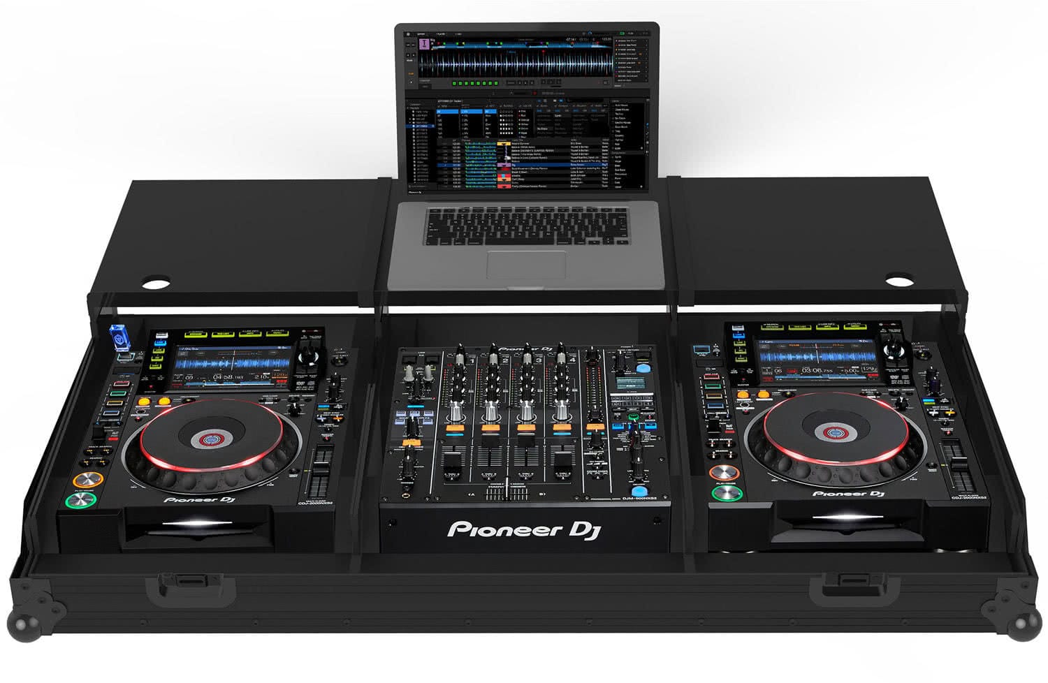 Fekete Zomo Flightcase Set 2900 MK2 Plus NSE zárt állapotban