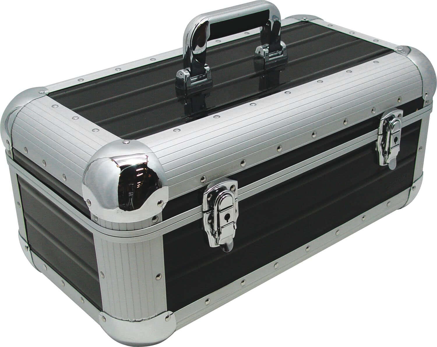 Fekete Zomo Recordcase RS-250 XT lemeztartó tok elölnézetből