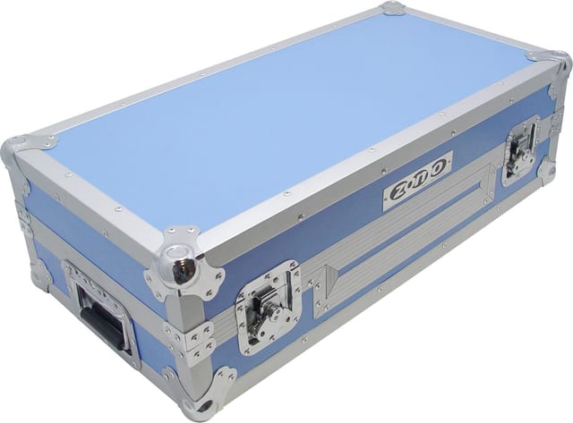 Kék Zomo Flightcase CDM-2 DJ kontroller flightcase, elölnézet