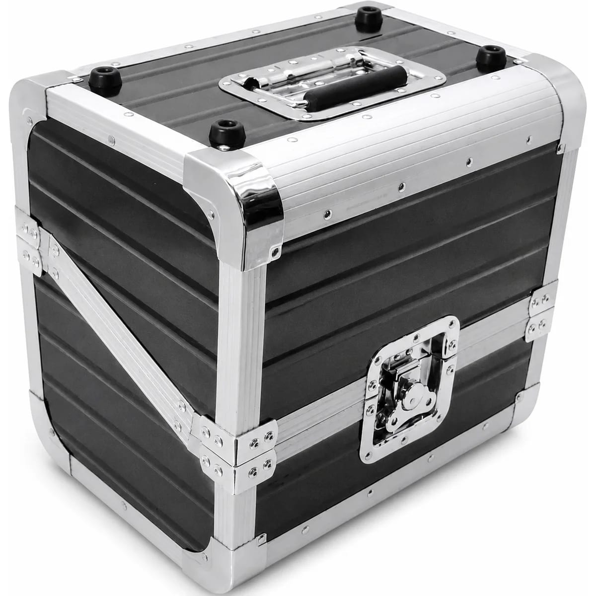 Zomo Recordcase OB-80 XT fekete lemeztartó flightcase elölnézetből