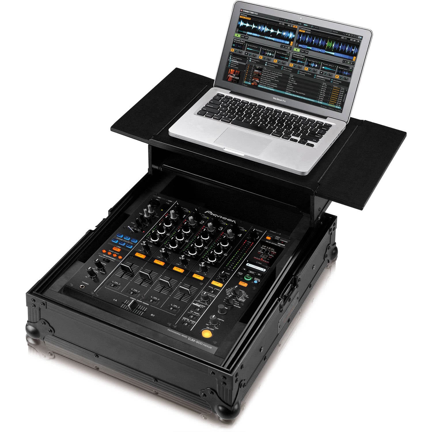 Zomo Flightcase PM-900 Plus NSE fekete flightcase zárt állapotban, elölnézet