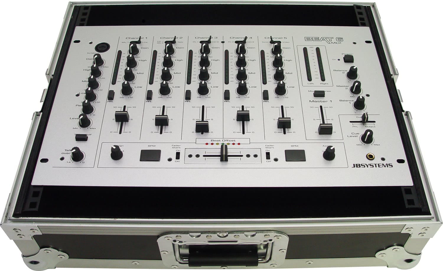 Zomo M-19 lila flightcase oldalnézete zárral és fogantyúval