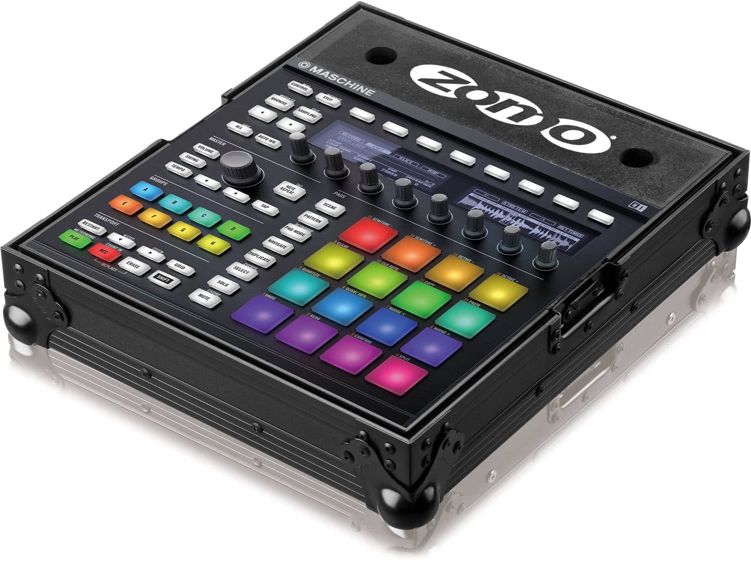 Zomo Flightcase N-Maschine NSE fekete flightcase zárt fedéllel, elölnézet