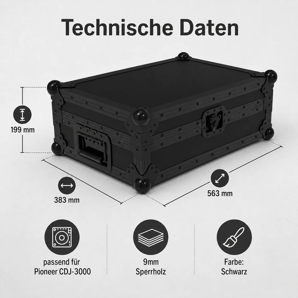 Zomo P-CDJ-3000 NSE pillangózár és fogantyú részlete