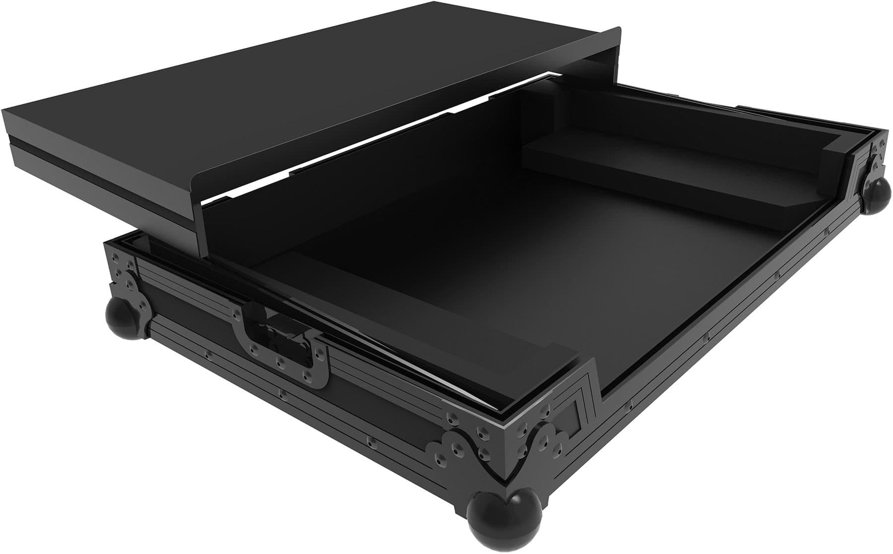 Zomo Flightcase S2 MK3 Plus NSE fekete flightcase gömbsarkokkal és pillangózárakkal