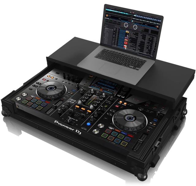 Zomo P-XDJ-RX2 Plus NSE fekete flightcase Pioneer XDJ-RX2-hez, kihúzható laptoppolccal