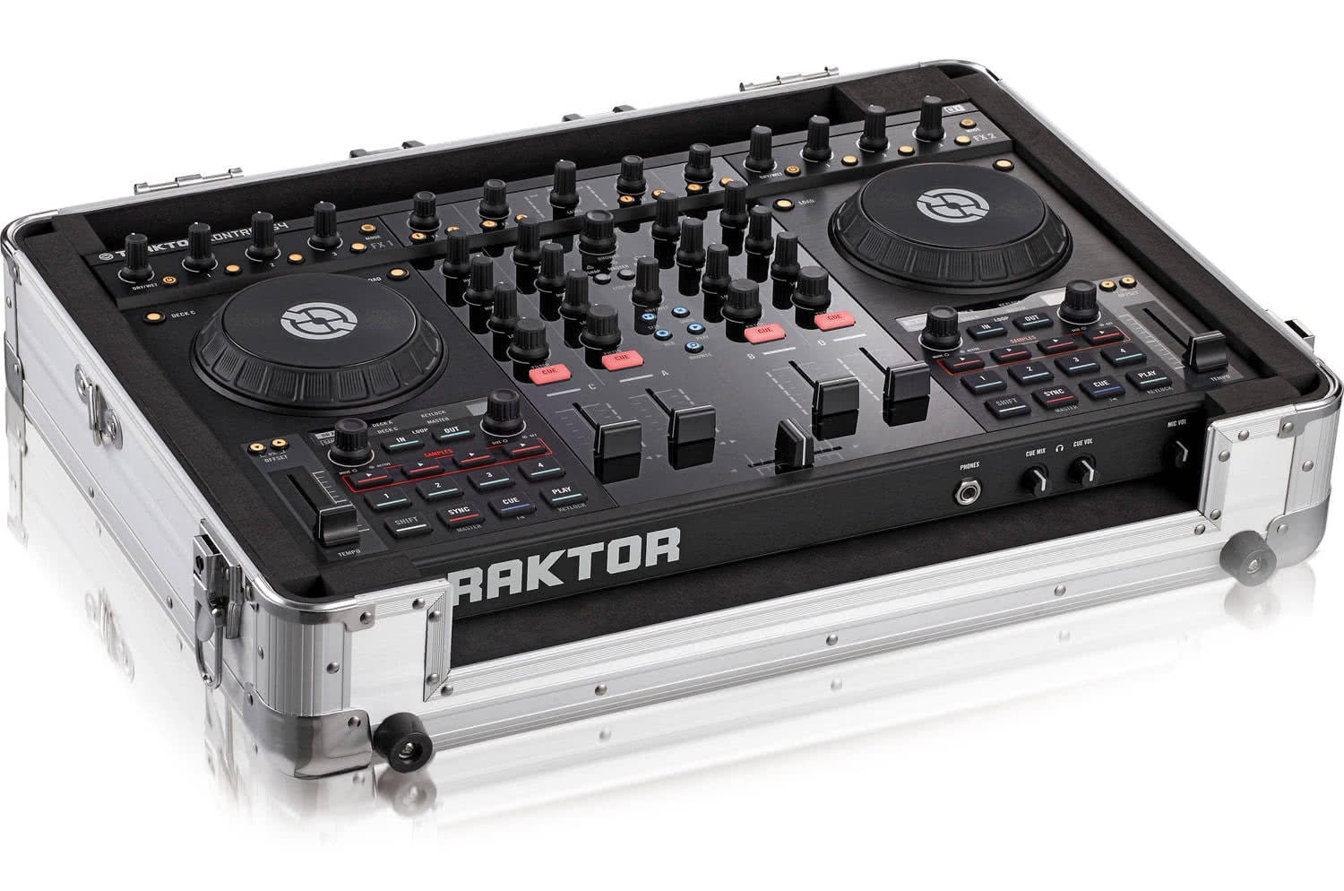 Zomo MFC-S4 ezüst kontroller-flightcase elölnézetből