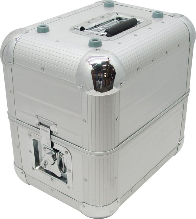 Zomo Recordcase MP-80 XT ezüst lemeztok elölnézetből