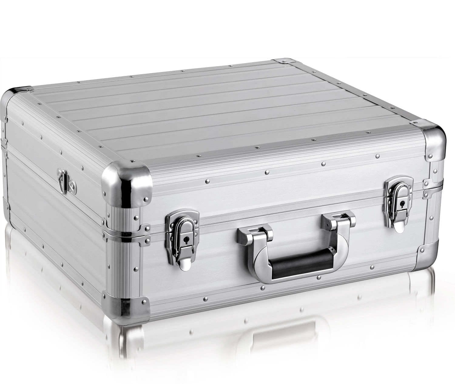 Zomo Flightcase CDJ-13 XT ezüst színben, elölnézet