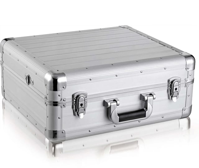 Zomo Flightcase CDJ-13 XT ezüst színben, elölnézet