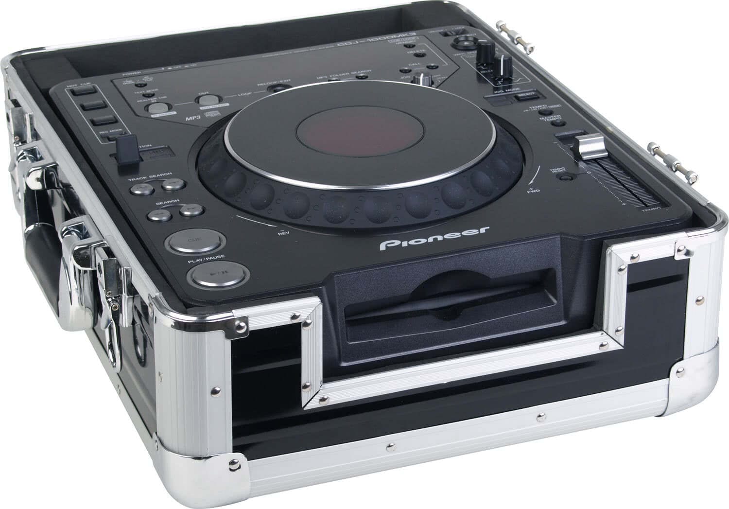 Zomo Flightcase CDJ-1 XT fekete, zárak közelről