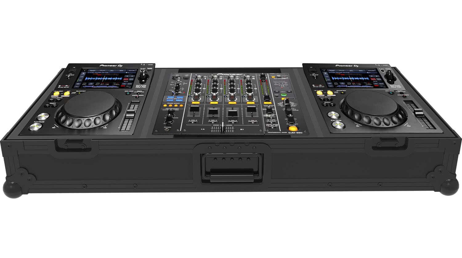 Zomo Flightcase Set-700 NSE fekete DJ flightcase két XDJ 700-hoz és 12" keverőhöz