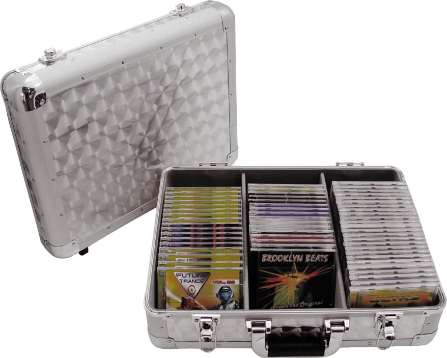 Zomo CD-MK3 XT flightcase részletkép az ezüst felületről