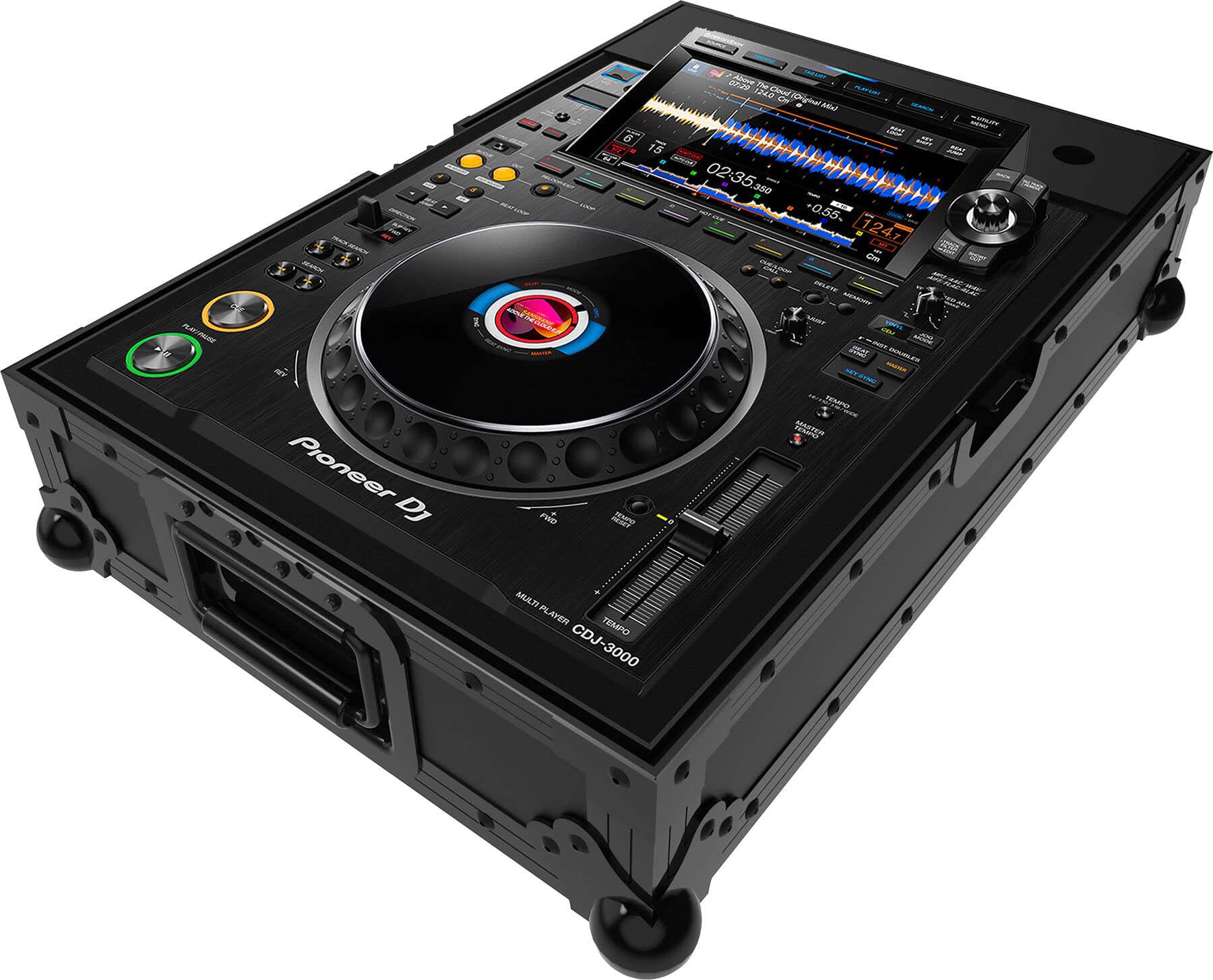 Zomo P-CDJ-3000 NSE Flightcase fekete kivitelben, elölnézet