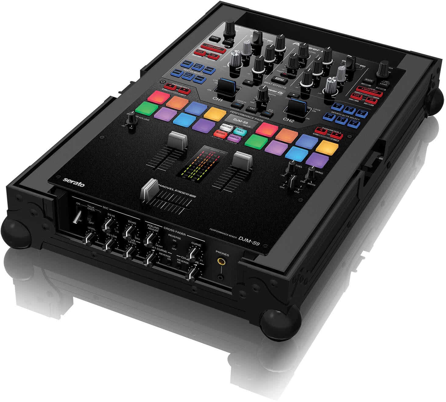 Zomo Flightcase S9 NSE fekete flightcase Pioneer DJM-S9 keverőhöz, elölnézet