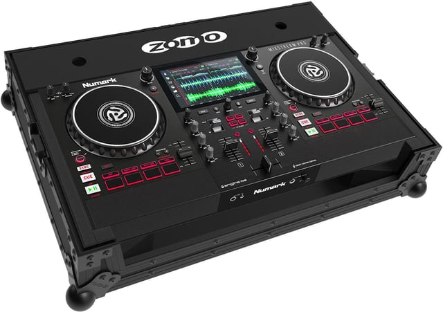 Zomo Flightcase N-Mixstream NSE fekete keménytok zárt állapotban, ferde nézet