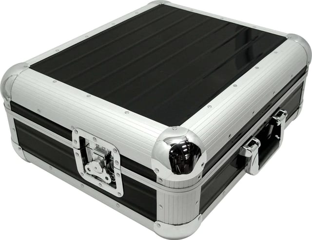 Fekete Zomo SL-12 XT Flightcase Technics SL-1200 lemezjátszóhoz, elölnézet
